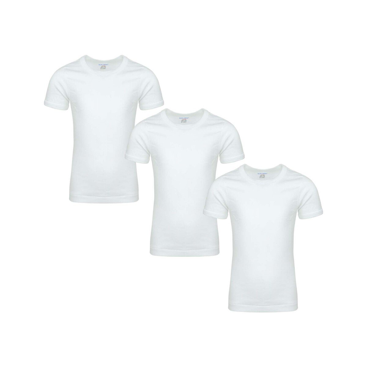 Elite Comfort Boys T.Shirt White 3Pcs Pack 9-10Y