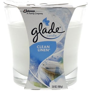 Glade Candle Clean Linen 108 Gm