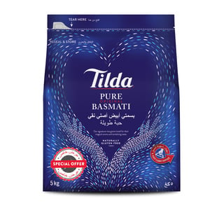 Buy Tilda Basmati Rice Value Pack 5 kg Online at Best Price | Basmati | Lulu UAE in Kuwait