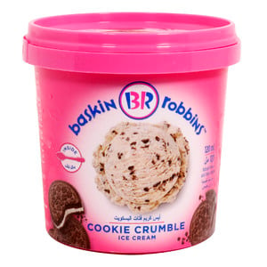 Buy Baskin Robbins Ice Cream Cookie Crumble 120 ml Online at Best Price | Ice Cream Take Home | Lulu Kuwait in Kuwait