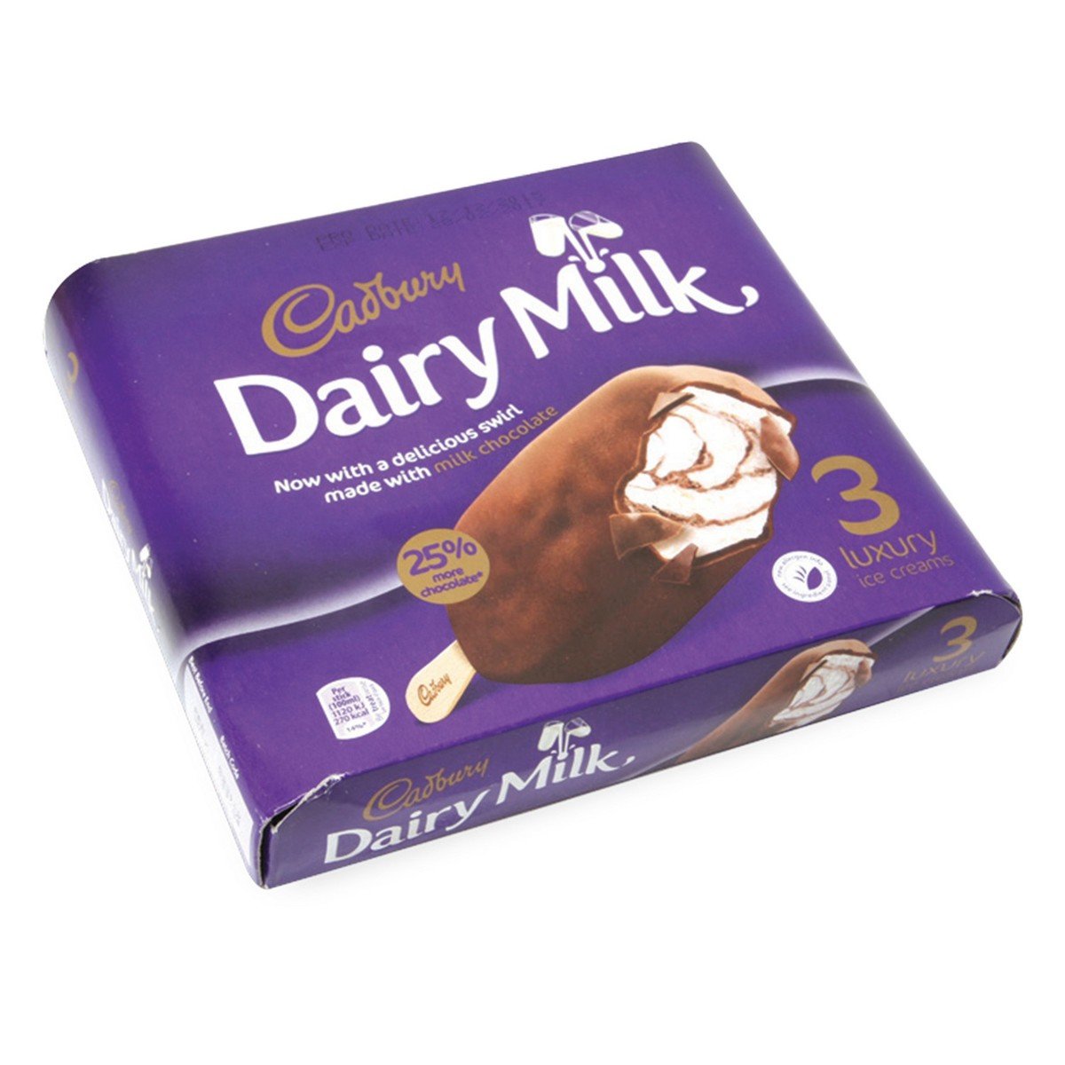 Cadbury Dairy Milk Luxury Chocolate Ice Cream Bar 3 x 100 ml