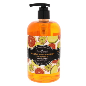 Pampered Mango, Passion Fruit & Orange Fragranced Hand Wash 500ml