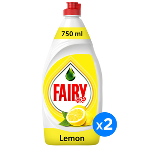 Fairy Lemon Dish Washing Liquid Soap 2 x 750ml