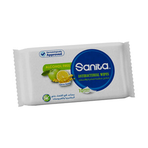 Sanita Anti-Bacterial Wipes Citrus Apple 10pcs