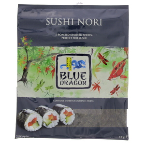 Blue Dragon Sushi Nori Roasted Seaweed Sheets 5's 11g