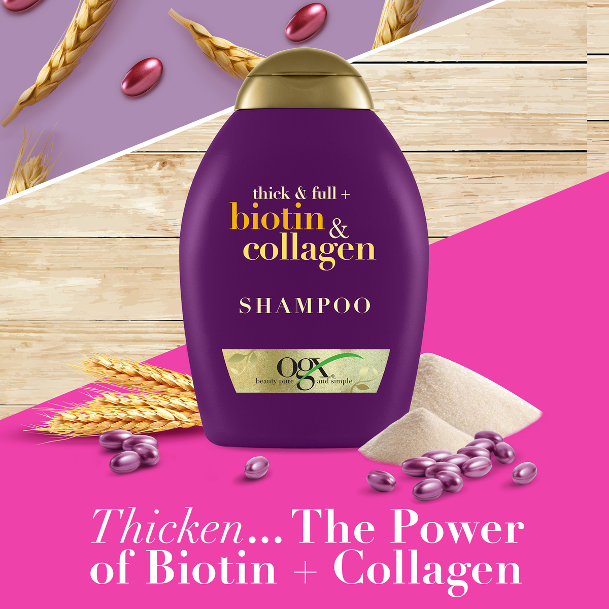 صنارة صيد الملاحظة سخان مياه  OGX Shampoo Thick & Full + Biotin & Collagen 385ml Online at Best Price |  Shampoo | Lulu KSA