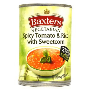 Baxters Vegetarian Spicy Tomato & Rice with Sweetcorn Soup 400g