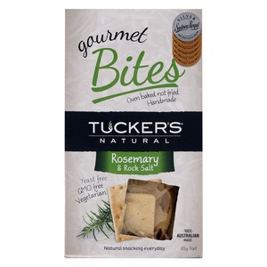 Tucker's Natural Gourmet Bites Rosemary & Rock Salt 115g