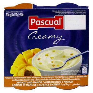 Pascual Creamy Apricot And Mango Yogurt 4 x 125g