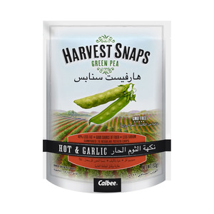 Harvest Snaps Green Pea Hot And Garlic 93g
