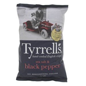 Tyrrell's English Crisps Sea Salt & Black Pepper 150g