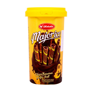 Kokola Majorico Choco and Banana Wafer Roll 250g
