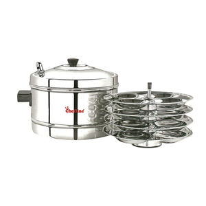 Chefline Stainless Steel Idly Pot 4Hx4 Plates Ind