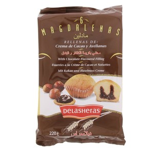 Delasheras Chocolate Flavoured Filling Magdalenas 220g