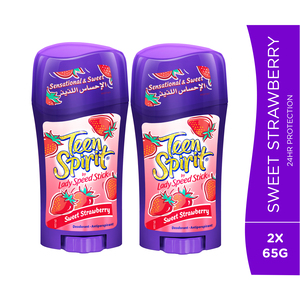 Mennen Lady Speed Stick Teen Spirit Antiperspirant Deodorant Sweet Strawberry 2 x 65g