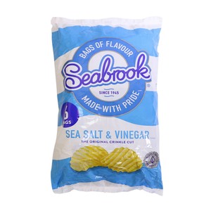 Seabrook Salt and Vinegar Crinkle Crisp 6 x 25g