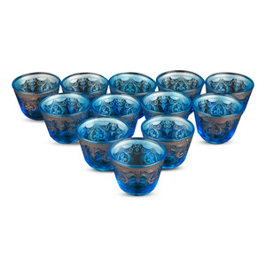 Pearl Noire Glass Decor Cawa Cup 12pcs Assorted Color