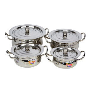 Chefline Stainless Steel Fairy Serving Dish Set 4pcs With Lid