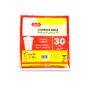 LuLu White Garbage Bags 10 Gallons 54cm x 60cm 30pcs