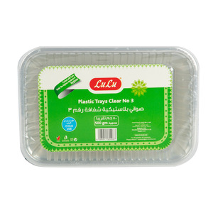LuLu Plastic Trays Clear No.3 500g