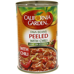 California Garden Canned Peeled Fava Beans With Chili 450g