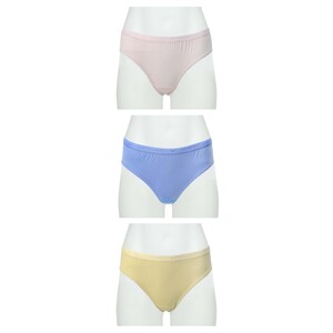 Cortigiani Women's High Cut Panty Plain Assorted Pack of 3 MF03 XX-Large