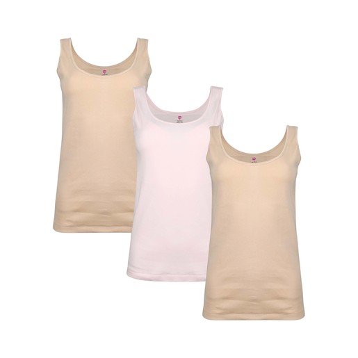 Buy Eten Women's Inner Vest Assorted Colors Pack of 3 LVC-18 Medium ...