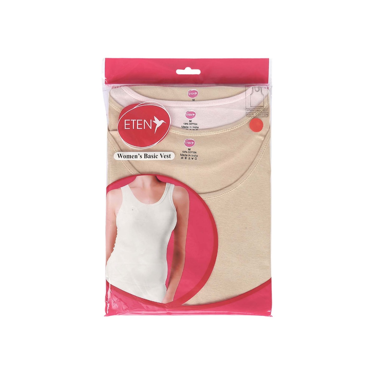 Eten Women's Inner Vest Assorted Colors Pack of 3 LVC-18 Extra Large