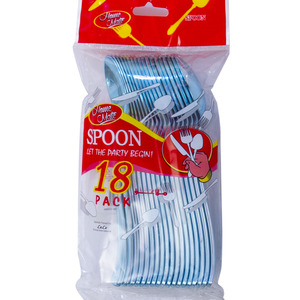 Home Mate Plastic Blue Spoon 18pcs