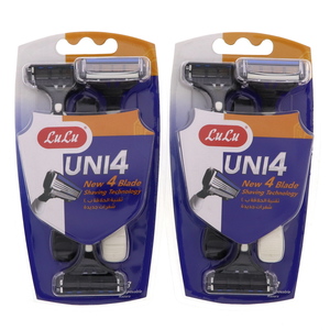 LuLu Uni4 Disposable Razor Value Pack 2 x 3pcs