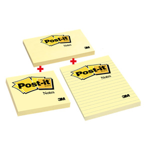 3m Post it Combo Pack PI01201 3x5in+3x3