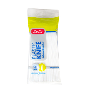 LuLu Plastic Knife White 50pcs