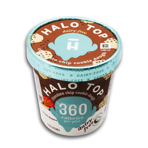 Halo Top Chocolate Chip Cookie Dough Frozen Dessert Dairy Free 473ml