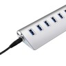 Trands 7 Port USB 3.0 Hub Aluminum Multi-Port USB Hub with Built-in Cable HB627
