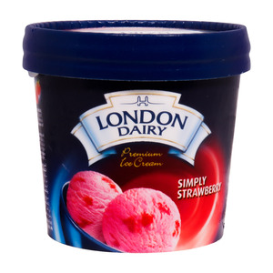 London Dairy Premium Ice Cream Simply Strawberry 100ml