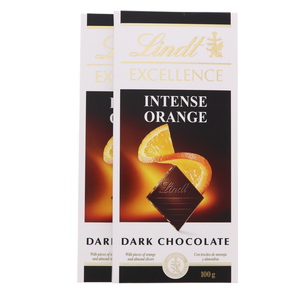 Lindt Excellence Intense Orange Dark Chocolate 2 x 100g