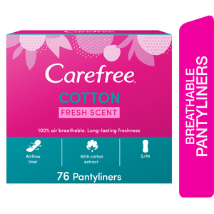 Carefree Panty Liners Cotton Feel Fresh Scented 76pcs