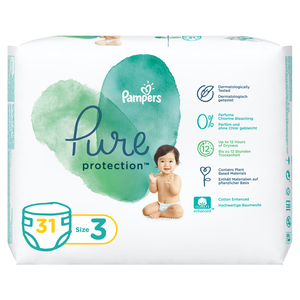 Pampers Pure Protection Diapers Size 3 6-10kg 31pcs