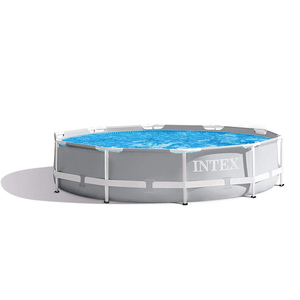 Intex Prism Frame Above Ground Pool Round With Filter 26702 10Ft