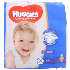 Huggies Diaper Ultra Comfort Size 3, 4-9kg 82 Count