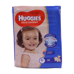 Huggies Diaper Ultra Comfort Size 4+, 10-16kg 68 Count