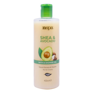 Nspa Shea & Avocado Bath & Shower Gel Natural Extracts & Vitamin Rich & Creamy 400ml