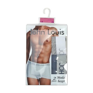 John Louis Men's Under Shorts Modal Fabric Assorted Colors 2Pcs Pack Medium