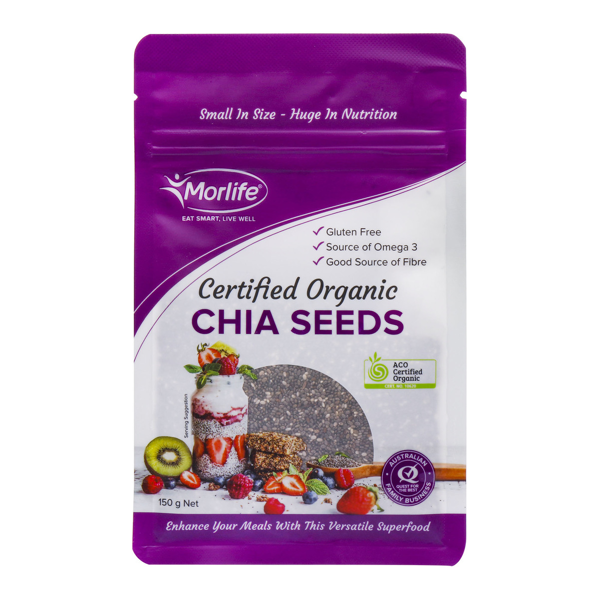 Morlife Organic Chia Seeds 150g