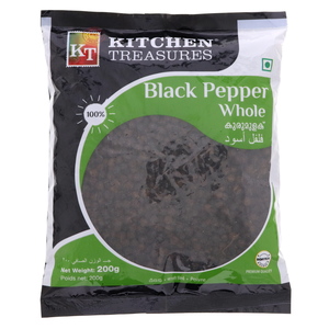 Kitchen Treasures Black Pepper Whole 200g