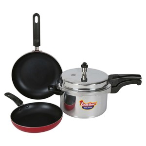 Chefline Pressure Cooker 5Ltr + Fry Pan 2pcs
