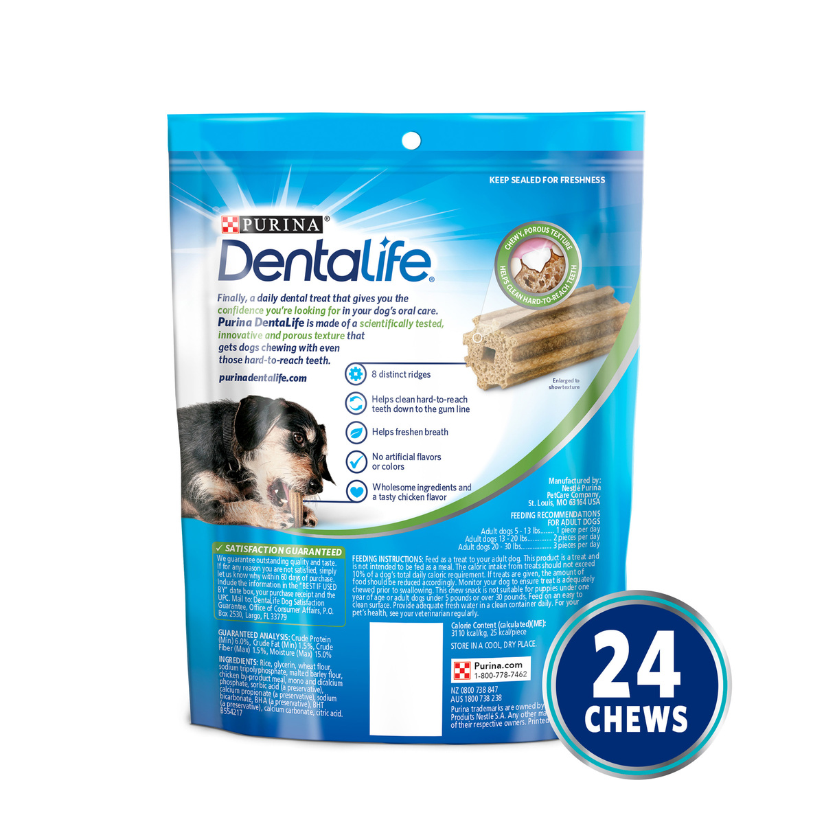 Buy Purina Dentalife Dog Treats Daily Oral Care for Mini Dogs 5-20lbs 193g Online - Lulu Hypermarket UAE