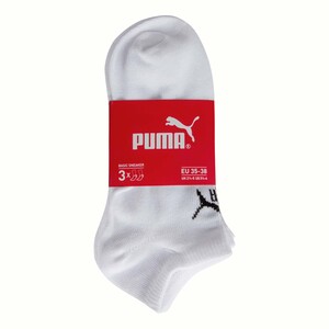 Puma Men's Basic Sneaker Socks 3 Pair Pack 88749702 - Size 35-38