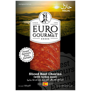 يورو جورميه شرائح لحم بقر شوريزو 130 جم