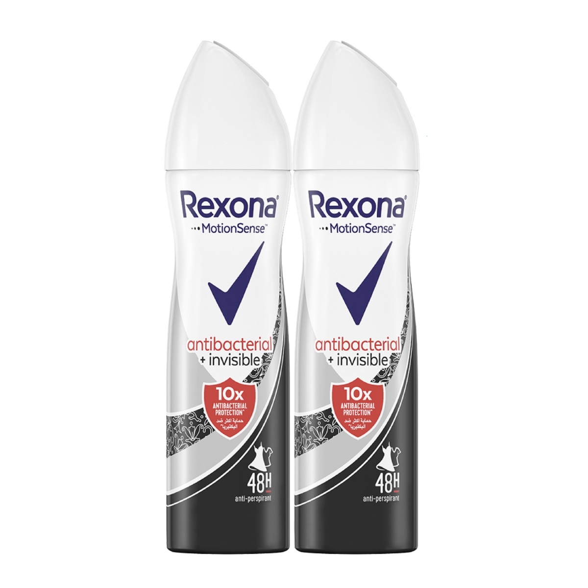 Buy Rexona Women Antiperspirant Deodorant Antibacterial + Invisible 2 x ...